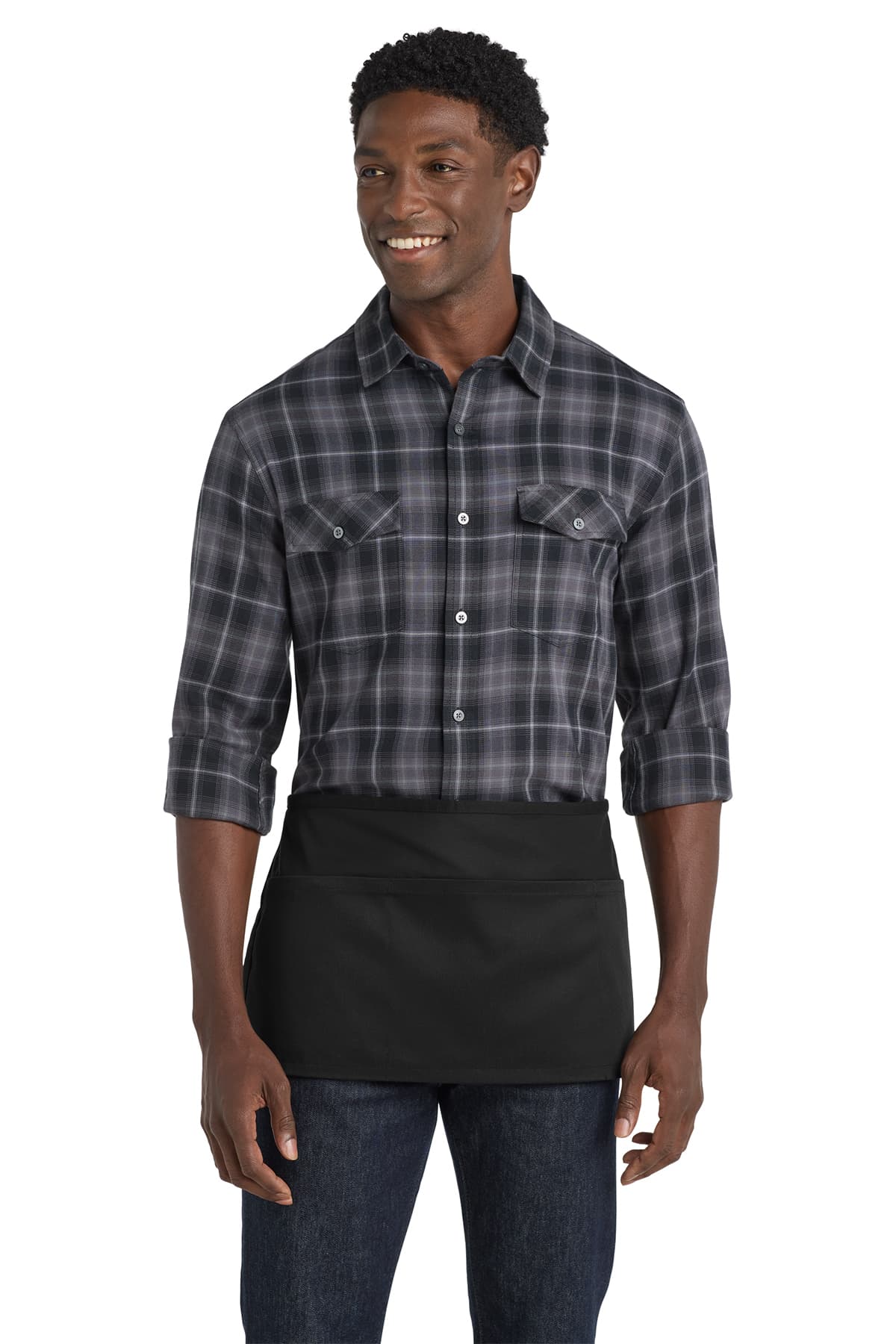 A707 Port Authority Easy Care Reversible Waist Apron with Stain Release. A707