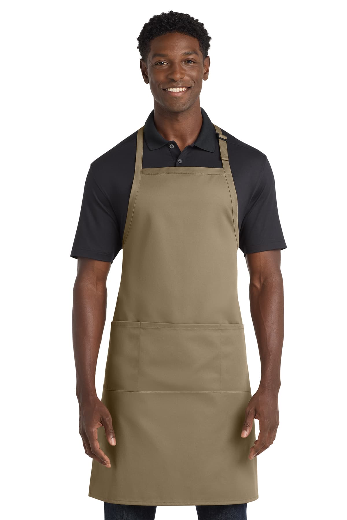 A700 Port Authority Easy Care Extra Long Bib Apron with Stain Release. A700