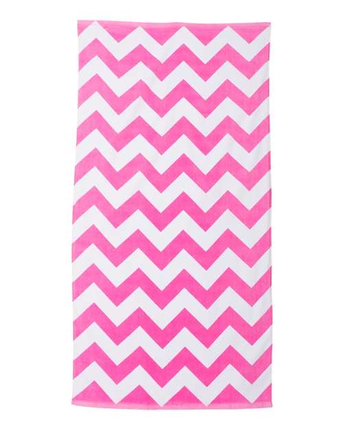 Chevron Velour Beach Towel