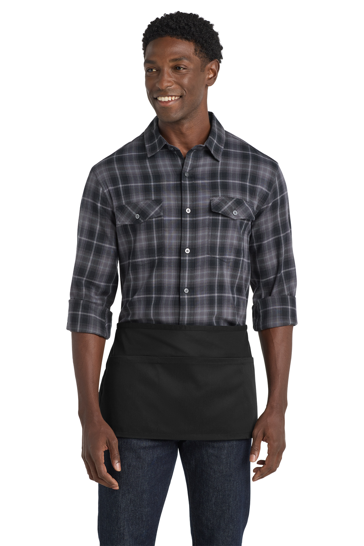 A707 Port Authority Easy Care Reversible Waist Apron with Stain Release. A707